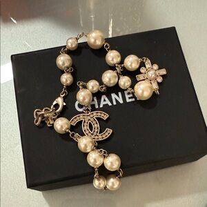 Chanel Pearl and Gold Necklace